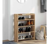 Berkfield Home Shoe Rack Artisan Oak 60x25x81 cm Engineered Wood in Brown | Size: 60 x 25 x 81 cm Berkfield Home Brown 60 x 25 x 81 cm