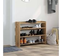 Berkfield Home Shoe Rack Artisan Oak 80x25x62 cm Engineered Wood in Brown | Size: 80 x 25 x 62 cm Berkfield Home Brown 80 x 25 x 62 cm