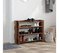 Berkfield Home Shoe Rack Old Wood 80x25x62 cm Engineered Wood in Brown | Size: 80 x 25 x 62 cm Berkfield Home Brown 80 x 25 x 62 cm