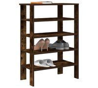 Berkfield Home Shoe Rack Smoked Oak 61x32x87.5 cm Engineered Wood in Brown Berkfield Home Brown 61x32x87.5 cm