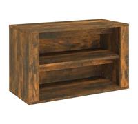 Berkfield Home Shoe Rack Smoked Oak 75x35x45 cm Engineered Wood in Brown | Size: 75 x 35 x 45 cm Berkfield Home Brown 75 x 35 x 45 cm