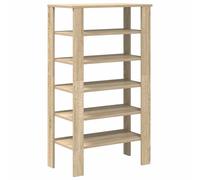 Berkfield Home Shoe Rack Sonoma Oak 61x32x105 cm Engineered Wood in Light Tan | Size: 61 x 32 x 105 cm Berkfield Home Light Tan 61 x 32 x 105 cm