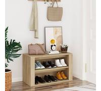 Berkfield Home Shoe Rack Sonoma Oak 75x35x45 cm Engineered Wood in Brown | Size: 75 x 35 x 45 cm Berkfield Home Brown 75 x 35 x 45 cm