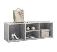 Berkfield Home Shoe Storage Bench Concrete Grey 105x35x35 cm Engineered Wood | Size: 105 x 35 x 35 cm Berkfield Home Grey 105 x 35 x 35 cm