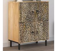 Berkfield Home Side Cabinet 60x33x75 cm Solid Wood Mango in Brown | Size: 60 x 33 x 75 cm Berkfield Home Brown 60 x 33 x 75 cm