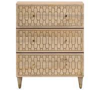 Berkfield Home Side Cabinet 60x33x75 cm Solid Wood Mango in Light Tan | Size: 60 x 33 x 75 cm Berkfield Home Light Tan 60 x 33 x 75 cm