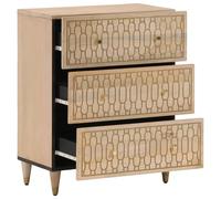 Berkfield Home Side Cabinet 60x33x75 cm Solid Wood Mango in Light Tan | Size: 60 x 33 x 75 cm Berkfield Home Light Tan 60 x 33 x 75 cm