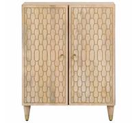 Berkfield Home Side Cabinet 60x33x75 cm Solid Wood Mango in Light Tan | Size: 60 x 33 x 75 cm Berkfield Home Light Tan 60 x 33 x 75 cm