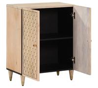 Berkfield Home Side Cabinet 60x33x75 cm Solid Wood Mango in Light Tan | Size: 60 x 33 x 75 cm Berkfield Home Light Tan 60 x 33 x 75 cm