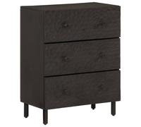 Berkfield Home Side Cabinet Black 60x33x75 cm Solid Wood Mango | Size: 60 x 33 x 75 cm Berkfield Home Black 60 x 33 x 75 cm