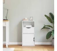 Berkfield Home Side Cabinet with Drawer ODDA White 40x24x79 cm Solid Wood Pine | Size: 40 x 24 x 79 cm Berkfield Home White 40 x 24 x 79 cm