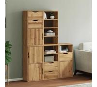 Berkfield Home Side Cabinets 5 pcs ODDA 40x24x79 cm Solid Wood Pine in Brown | Size: 40 x 24 x 79 cm Berkfield Home Brown 40 x 24 x 79 cm