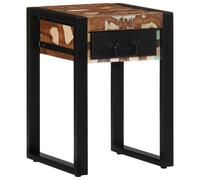 Berkfield Home Side Table Multicolour 35x35x50 cm Solid Wood Reclaimed | Size: 35 x 35 x 50 cm Berkfield Home Multicolor 35 x 35 x 50 cm