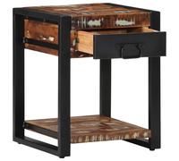 Berkfield Home Side Table Multicolour 40x40x50 cm Solid Wood Reclaimed | Size: 40 x 40 x 50 cm Berkfield Home Multicolor 40 x 40 x 50 cm