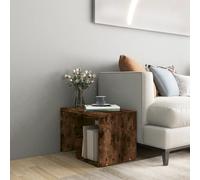 Berkfield Home Side Table Smoked Oak 59x36x38 cm Engineered Wood in Brown | Size: 59 x 36 x 38 cm Berkfield Home Brown 59 x 36 x 38 cm