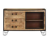 Berkfield Home Sideboard 100x31x60 cm Solid Rough Mango Wood in Brown | Size: 100 x 31 x 60 cm Berkfield Home Brown 100 x 31 x 60 cm