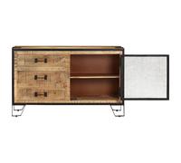 Berkfield Home Sideboard 100x31x60 cm Solid Rough Mango Wood in Brown | Size: 100 x 31 x 60 cm Berkfield Home Brown 100 x 31 x 60 cm