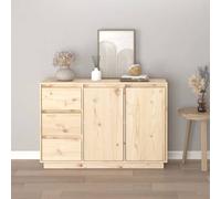 Berkfield Home Sideboard 111x34x75 cm Solid Wood Pine in Light Brown | Size: 111 x 34 x 75 cm Berkfield Home Light Brown 111 x 34 x 75 cm