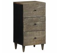 Berkfield Home Sideboard 40x33x75 cm Solid Wood Mango in Black | Size: 40 x 33 x 75 cm Berkfield Home Black 40 x 33 x 75 cm
