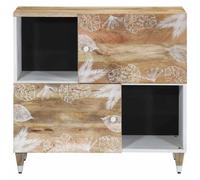 Berkfield Home Sideboard 80x33.5x75 cm Solid Wood Mango in Brown Berkfield Home Brown 80x33.5x75 cm
