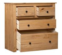 Berkfield Home Sideboard 80x40x83 cm Pinewood Panama Range in Brown | Size: 80 x 40 x 83 cm Berkfield Home Brown 80 x 40 x 83 cm