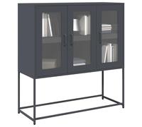 Berkfield Home Sideboard Anthracite 100.5x39x107 cm Cold-rolled Steel in Black Berkfield Home Black 100.5x39x107 cm