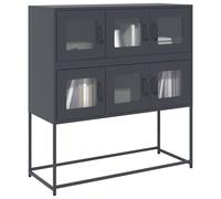 Berkfield Home Sideboard Anthracite 100.5x39x107 cm Cold-rolled Steel in Black Berkfield Home Black 100.5x39x107 cm