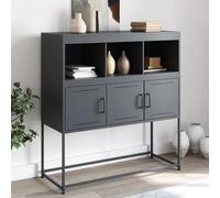 Berkfield Home Sideboard Anthracite 100.5x39x107 cm Steel in Black Berkfield Home Black 100.5x39x107 cm