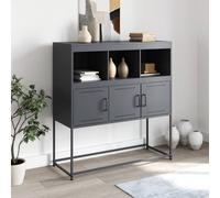 Berkfield Home Sideboard Anthracite 100.5x39x107 cm Steel in Dark Grey Berkfield Home Dark Grey 100.5x39x107 cm