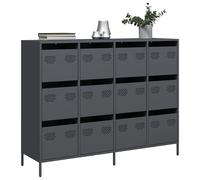 Berkfield Home Sideboard Anthracite 135x39x103.5 cm Cold-rolled Steel in Black Berkfield Home Black 135x39x103.5 cm