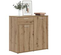 Berkfield Home Sideboard Artisan Oak 80x36x75 cm Engineered Wood in Brown | Size: 80 x 36 x 75 cm Berkfield Home Brown 80 x 36 x 75 cm