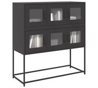 Berkfield Home Sideboard Black 100.5x39x107 cm Cold-rolled Steel Berkfield Home Black 100.5x39x107 cm