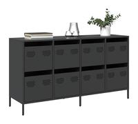 Berkfield Home Sideboard Black 135x39x73.5 cm Cold-rolled Steel Berkfield Home Black 135x39x73.5 cm
