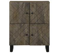 Berkfield Home Sideboard Black 60x33x75 cm Solid Wood Mango | Size: 60 x 33 x 75 cm Berkfield Home Black 60 x 33 x 75 cm