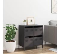 Berkfield Home Sideboard¬†Black 68x39x73.5 cm Cold-rolled Steel in Black Berkfield Home Black 68x39x73.5 cm