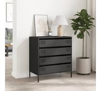 Berkfield Home Sideboard¬†Black 68x39x73.5 cm Cold-rolled Steel in Black Berkfield Home Black 68x39x73.5 cm