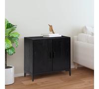 Berkfield Home Sideboard Black 75x35x70 cm Solid Pinewood | Size: 75 x 35 x 70 cm Berkfield Home Black 75 x 35 x 70 cm