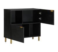 Berkfield Home Sideboard Black 80x33x75 cm Engineered Wood | Size: 80 x 33 x 75 cm Berkfield Home Black 80 x 33 x 75 cm