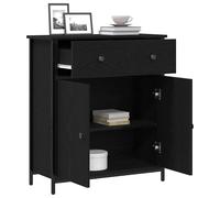 Berkfield Home Sideboard Black Oak 70x30x80 cm Engineered Wood & Steel | Size: 70 x 30 x 80 cm Berkfield Home Black 70 x 30 x 80 cm