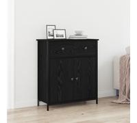 Berkfield Home Sideboard Black Oak 70x30x80 cm Engineered Wood & Steel | Size: 70 x 30 x 80 cm Berkfield Home Black 70 x 30 x 80 cm