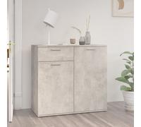 Berkfield Home Sideboard Concrete Grey 80x36x75 cm Engineered Wood | Size: 80 x 36 x 75 cm Berkfield Home Grey 80 x 36 x 75 cm