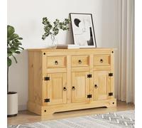 Berkfield Home Sideboard Corona Brown 112x43x78 cm Solid Wood Mexican Pine | Size: 112 x 43 x 78 cm Berkfield Home Brown 112 x 43 x 78 cm