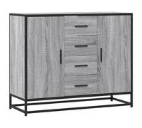 Berkfield Home Sideboard Grey Sonoma 92x35x76 cm Engineered Wood | Size: 92 x 35 x 76 cm Berkfield Home Grey 92 x 35 x 76 cm