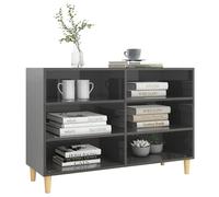 Berkfield Home Sideboard High Gloss Grey 103.5x35x70 cm Engineered Wood Berkfield Home Grey 103.5x35x70 cm
