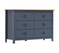 Berkfield Home Sideboard Hill Grey 125x40x80 cm Solid Pine Wood | Size: 125 x 40 x 80 cm Berkfield Home Grey 125 x 40 x 80 cm