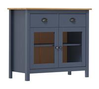 Berkfield Home Sideboard Hill Grey 90x40x80 cm Solid Pine Wood | Size: 90 x 40 x 80 cm Berkfield Home Grey 90 x 40 x 80 cm