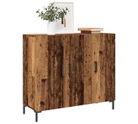 Berkfield Home Sideboard Old Wood 90x34x80 cm Engineered Wood in Brown | Size: 90 x 34 x 80 cm Berkfield Home Brown 90 x 34 x 80 cm