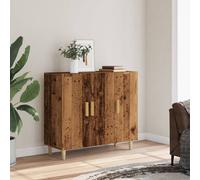 Berkfield Home Sideboard Old Wood 90x34x80 cm Engineered Wood in Brown | Size: 90 x 34 x 80 cm Berkfield Home Brown 90 x 34 x 80 cm