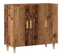 Berkfield Home Sideboard Old Wood 90x34x80 cm Engineered Wood in Brown | Size: 90 x 34 x 80 cm Berkfield Home Brown 90 x 34 x 80 cm