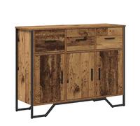 Berkfield Home Sideboard Old Wood Oak 97x32.5x74.5 cm Engineered Wood in Brown Berkfield Home Brown 97x32.5x74.5 cm